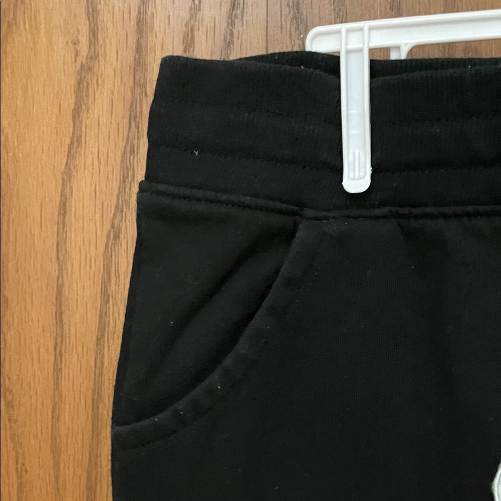 Cat & Jack UEC Size Large (10/12) Black Kids Sweatpants Joggers White Drawstring - Picture 3 of 8